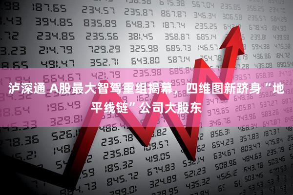 泸深通 A股最大智驾重组揭幕，四维图新跻身“地平线链”公司大股东