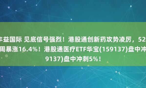 丰益国际 见底信号强烈！港股通创新药攻势凌厉，520880单周暴涨16.4%！港股通医疗ETF华宝(159137)盘中冲刺5%！